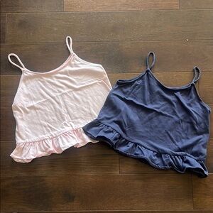 Old Navy Dark Blue and Light Pink Top